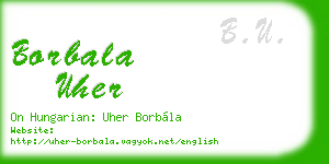 borbala uher business card
